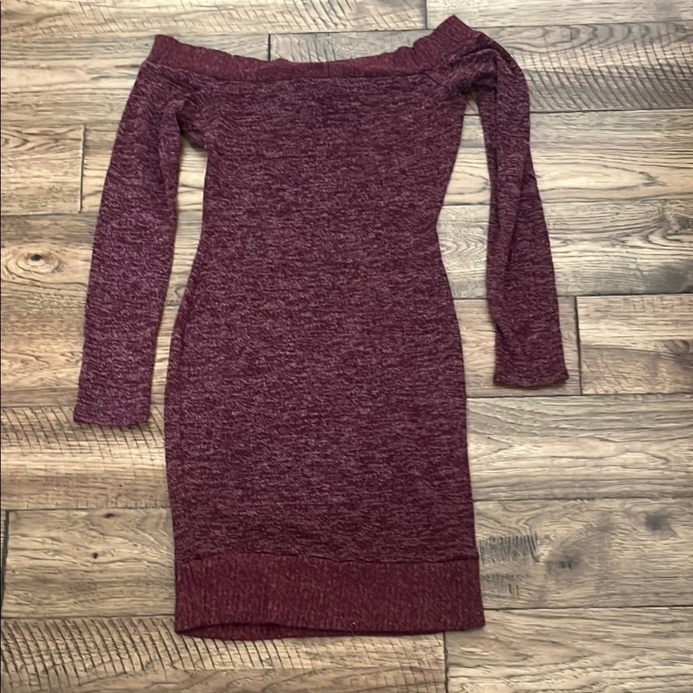 Windsor Burgundy Off-Shoulder Dress